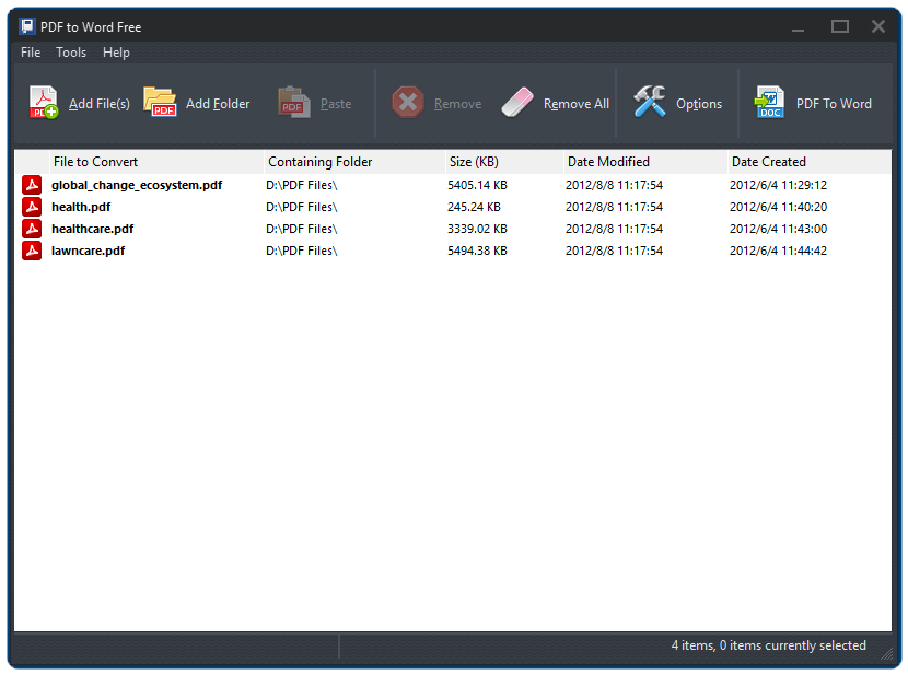 Batch Convert PDF to Word